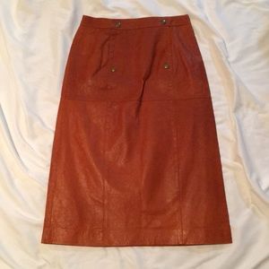 NEW ASOS leather midi skirt